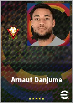 Arnaut Danjuma eFootball 2026 player card, 75 OVR LWF