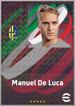 Manuel De Luca eFootball 2026 player card, 72 OVR CF