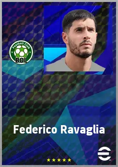 Federico Ravaglia eFootball 2026 player card, 72 OVR GK