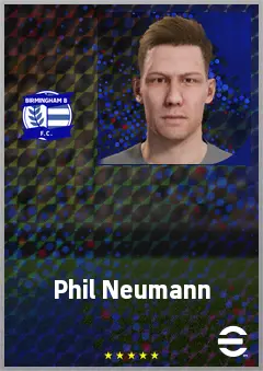 Phil Neumann eFootball 2026 player card, 71 OVR CB