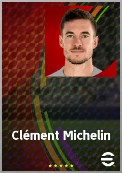 Clément Michelin eFootball 2026 player card, 69 OVR RB