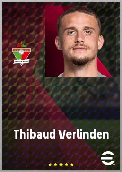 Thibaud Verlinden eFootball 2026 player card, 69 OVR LMF
