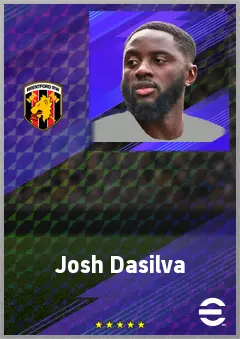 Josh Dasilva eFootball 2026 player card, 73 OVR CMF
