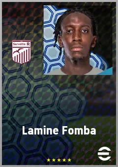 Lamine Fomba eFootball 2026 player card, 69 OVR DMF