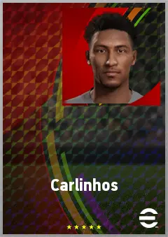 Carlinhos eFootball 2026 player card, 69 OVR CF
