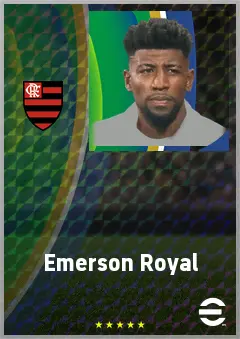 Emerson Royal eFootball 2026 player card, 75 OVR RB