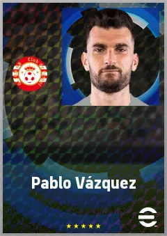 Pablo Vázquez eFootball 2026 player card, 70 OVR CB