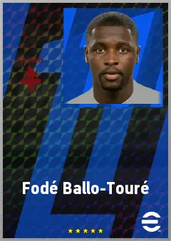 Fodé Ballo-Touré eFootball 2026 player card, 71 OVR LB