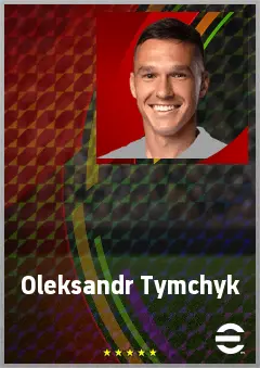 Oleksandr Tymchyk eFootball 2026 player card, 72 OVR RB