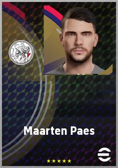 Maarten Paes eFootball 2026 player card, 72 OVR GK