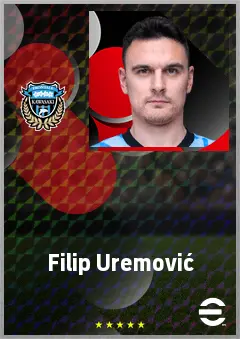 Filip Uremović eFootball 2026 player card, 71 OVR CB
