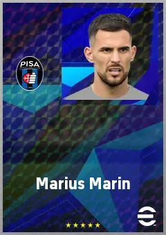 Marius Marin eFootball 2026 player card, 72 OVR DMF