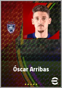 Óscar Arribas eFootball 2026 player card, 71 OVR LMF