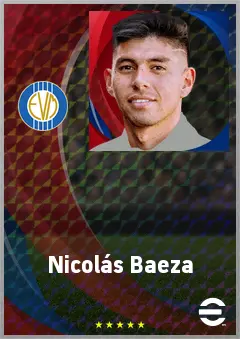 Nicolás Baeza eFootball 2026 player card, 70 OVR LB