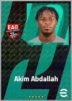 Akim Abdallah eFootball 2026 player card, 68 OVR LB