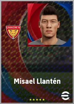 Misael Llantén eFootball 2026 player card, 67 OVR CMF