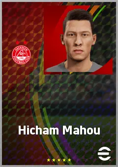 Hicham Mahou eFootball 2026 player card, 69 OVR RWF