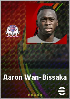 Aaron Wan-Bissaka eFootball 2026 player card, 75 OVR RB