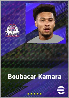 Boubacar Kamara eFootball 2026 player card, 79 OVR DMF