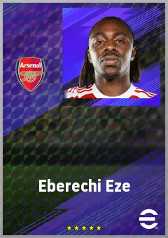 Eberechi Eze eFootball 2026 player card, 78 OVR AMF