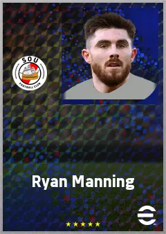 Ryan Manning eFootball 2026 player card, 72 OVR LB