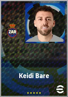 Keidi Bare eFootball 2026 player card, 70 OVR DMF