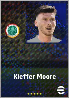 Kieffer Moore eFootball 2026 player card, 72 OVR CF