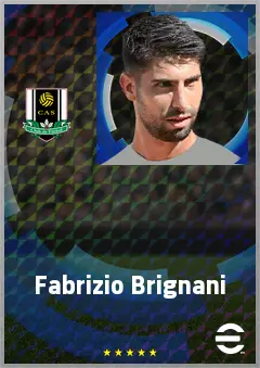 Fabrizio Brignani eFootball 2026 player card, 68 OVR CB