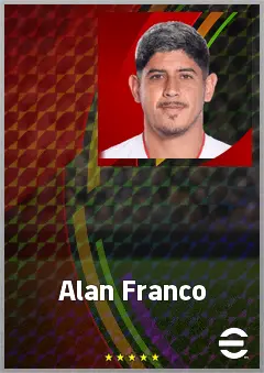 Alan Franco eFootball 2026 player card, 74 OVR CB