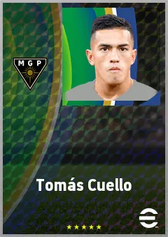 Tomás Cuello eFootball 2026 player card, 74 OVR LMF