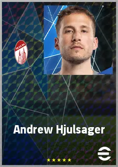 Andrew Hjulsager eFootball 2026 player card, 71 OVR AMF
