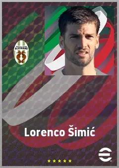 Lorenco Šimić eFootball 2026 player card, 69 OVR CB