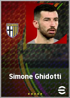 Simone Ghidotti eFootball 2026 player card, 68 OVR GK