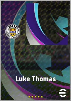 Luke Thomas eFootball 2026 player card, 67 OVR RWF
