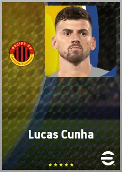 Lucas Cunha eFootball 2026 player card, 72 OVR CB
