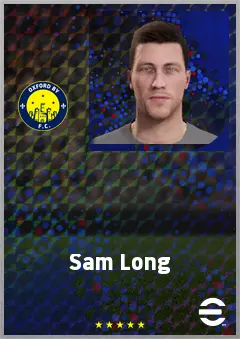 Sam Long eFootball 2026 player card, 68 OVR RB