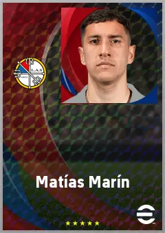 Matías Marín eFootball 2026 player card, 71 OVR AMF