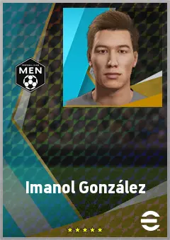 Imanol González eFootball 2026 player card, 73 OVR CB