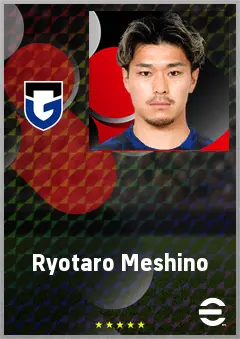 Meshino Ryotaro eFootball 2026 player card, 67 OVR LWF
