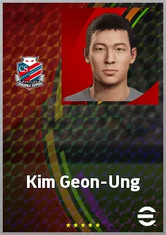Kim Geon-Ung eFootball 2026 player card, 68 OVR DMF