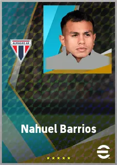 Nahuel Barrios eFootball 2026 player card, 72 OVR LWF