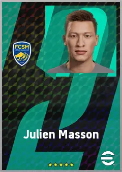 Julien Masson eFootball 2026 player card, 68 OVR DMF