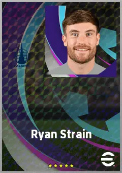 Ryan Strain eFootball 2026 player card, 68 OVR RB