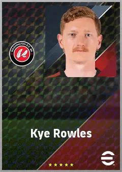 Kye Rowles eFootball 2026 player card, 72 OVR CB