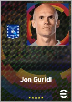 Jon Guridi eFootball 2026 player card, 73 OVR AMF