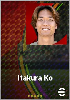 Itakura Ko eFootball 2026 player card, 75 OVR CB