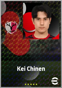 Chinen Kei eFootball 2026 player card, 70 OVR DMF