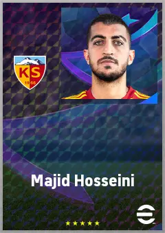 Majid Hosseini eFootball 2026 player card, 69 OVR CB