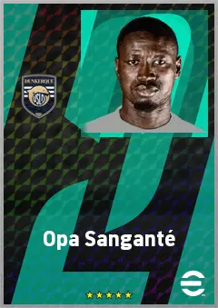 Opa Sanganté eFootball 2026 player card, 69 OVR CB
