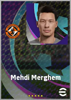 Mehdi Merghem eFootball 2026 player card, 68 OVR RMF